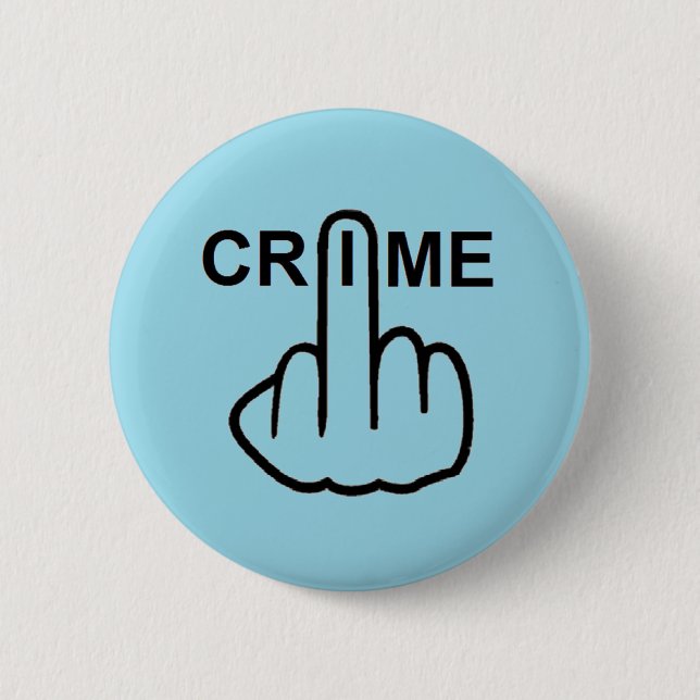 Button Crime Gedreht (Vorderseite)