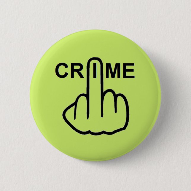 Button Crime Gedreht (Vorderseite)