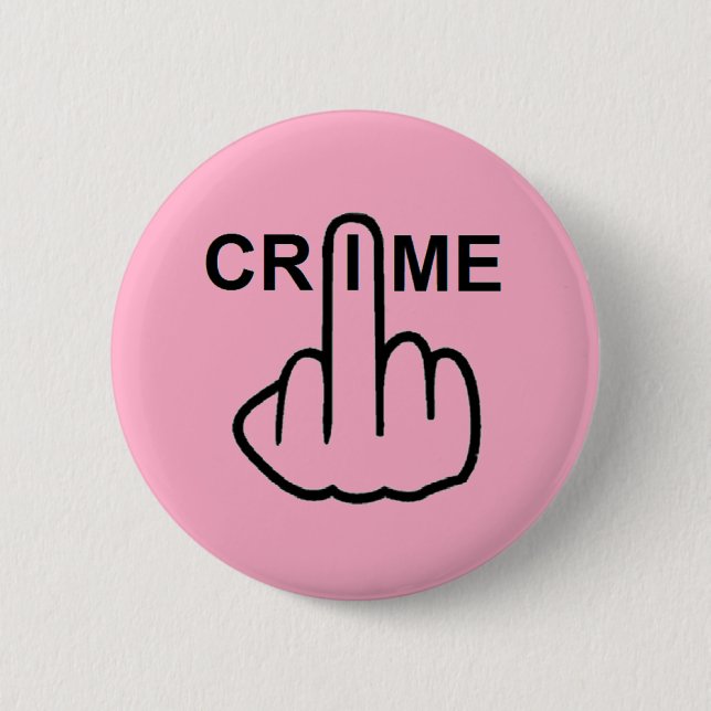 Button Crime Gedreht (Vorderseite)