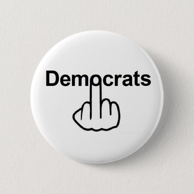 Button-Demokraten Drehte Button (Vorderseite)