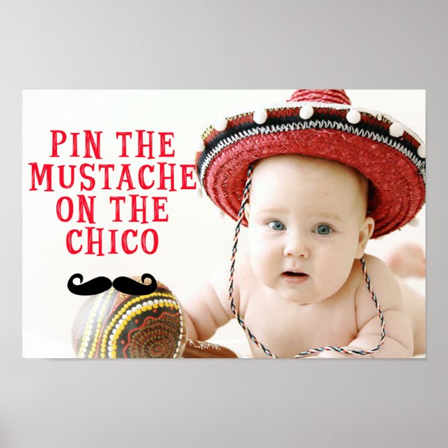 Button der Mustache auf dem Chico Poster (Vorne)