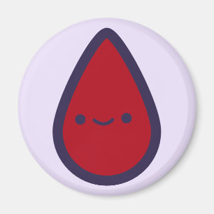 Button der Periode auf dem Pad Lila Party Game Pie Magnet