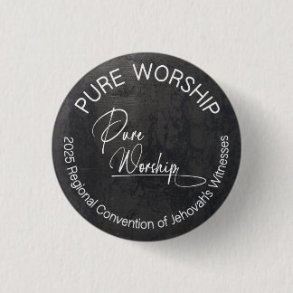 Button der reinen Verehrung in Schwarz und Weiß