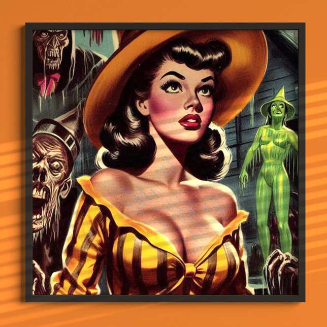 Button der Vintagen Hexe Poster (Von Creator hochgeladen)