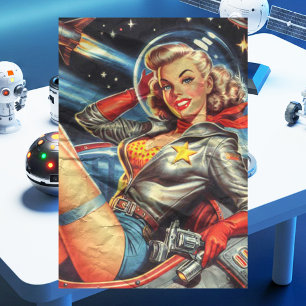 Button des Astronauten Seidenpapier