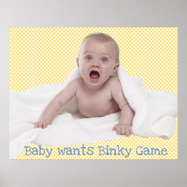 Button des Schnullers auf dem Baby Shooter Game Po Poster (Vorne)