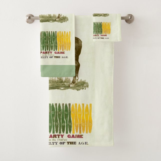 Button des Schwanzes auf dem Donkey Badhandtuch Set (Insitu)