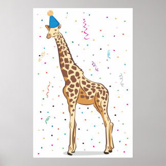 Button des Schwanzes auf der Giraffe (24x36) Poster