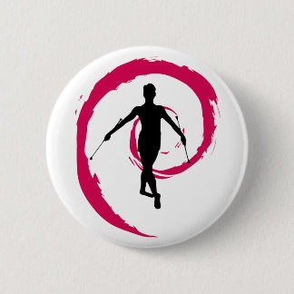 BUTTON DES TWIRLER-STAR/SWIRL PINK/BLACK