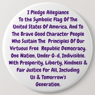 Button-Erinnerung zum Leben unserer heiligen Werte Button