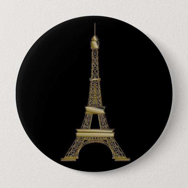 Button für den französischen Black & Gold Eiffel T (Vorderseite)