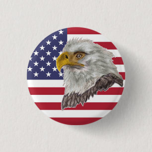 Button für die American Flag Bald