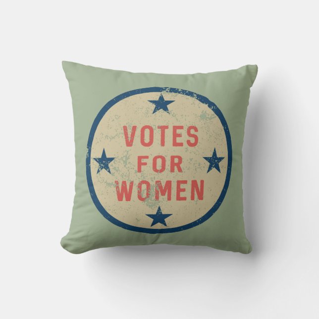 Button für die Vintage Bewegung von Frauen Kissen (Vorderseite)