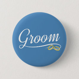 Button für einfache Groom Floral Wedding Calligrap