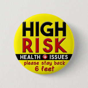 Button für Hochrisiko-Gesundheitsprobleme Vorsich