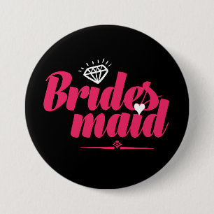 Button für Hochzeit und Junggeselinnen-Abschied