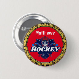 Button Hockey Geber - Personalisiert - Name hinzuf