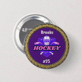 Button Hockey Geber - Personalisiert - Name hinzuf