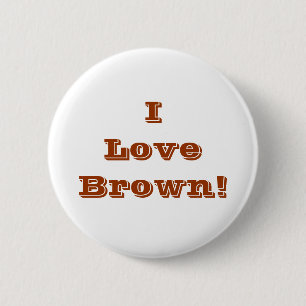 Button I Liebe Brown