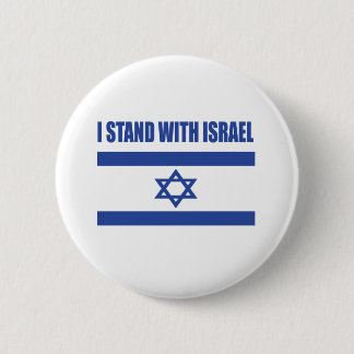 Button i Stand with Israel flag