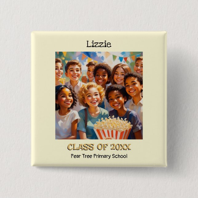 Button-Klasse für den Elementarschulhintergrund Button (Vorderseite)