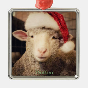 Button Lamb Ornament Aus Metall