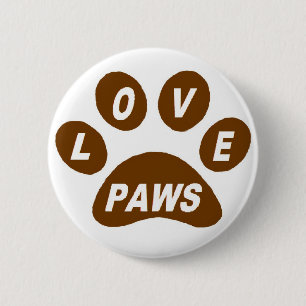 Button-Liebe Paws Brown Button