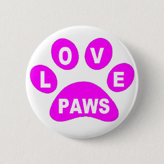 Button-Liebe Paws Pink Button