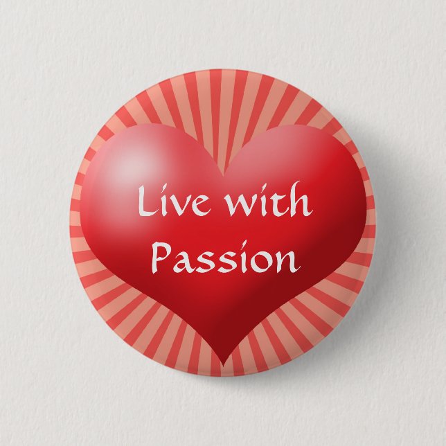 Button Live with Passion Heart Button (Vorderseite)
