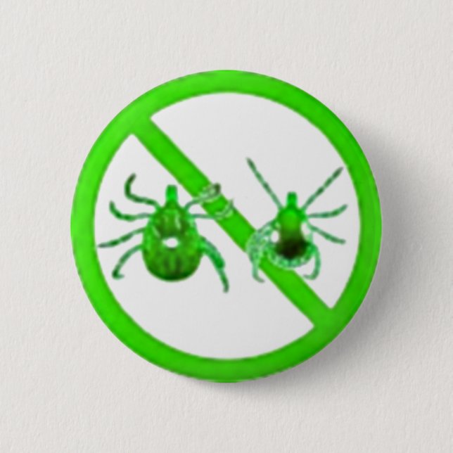Button, Lyme Krankheits-Bewusstsein (Grün-Ticken) Button (Vorderseite)
