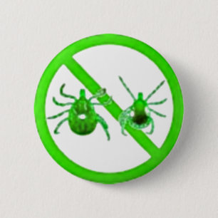 Button, Lyme Krankheits-Bewusstsein (Grün-Ticken) Button
