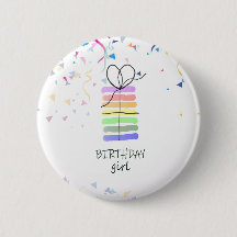 Button mit Cake und Confetti