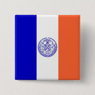 Button mit der Flagge von New York City