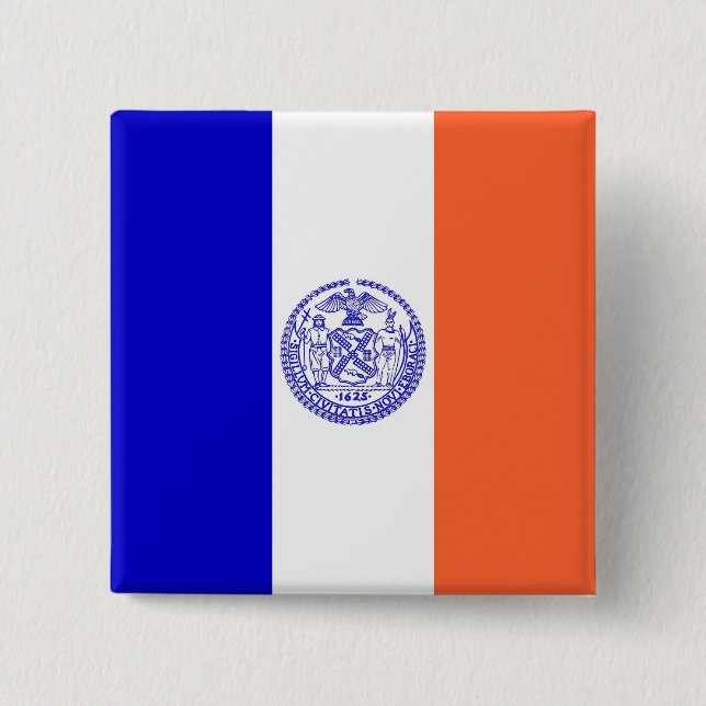 Button mit der Flagge von New York City (Vorderseite)