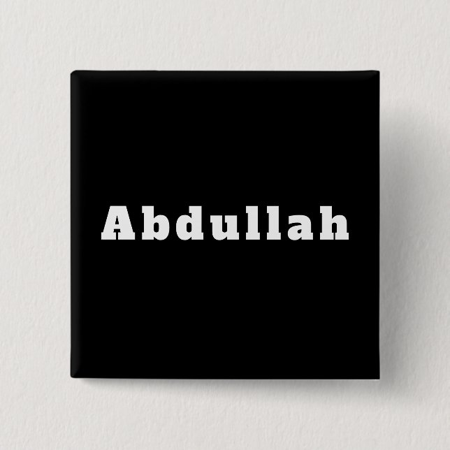 Button mit Namen Abdullah (Vorderseite)