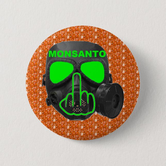 Button Monsanto Gas Mask Gedreht (Vorderseite)