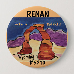 Button name tag. Rock'n Rocks