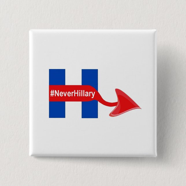 Button Never Hillary (Vorderseite)