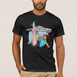 Button-Oben Käsekuchen-Schwarz-T - Shirt