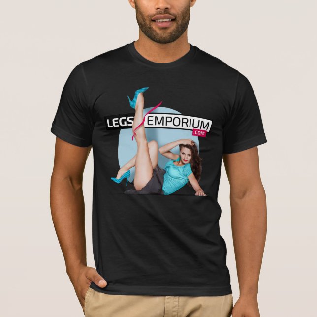 Button-Oben Käsekuchen-Schwarz-T - Shirt (Vorderseite)