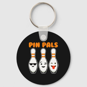 Button Pals Niedlich Funny Bowling Schlüsselanhänger