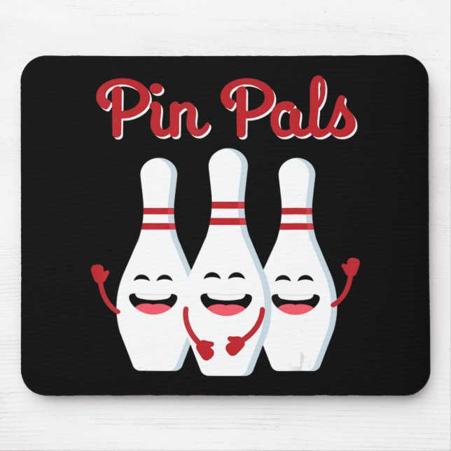 Button Pals Niedlicher Bowling für Männer Frauen u Mousepad (Vorne)