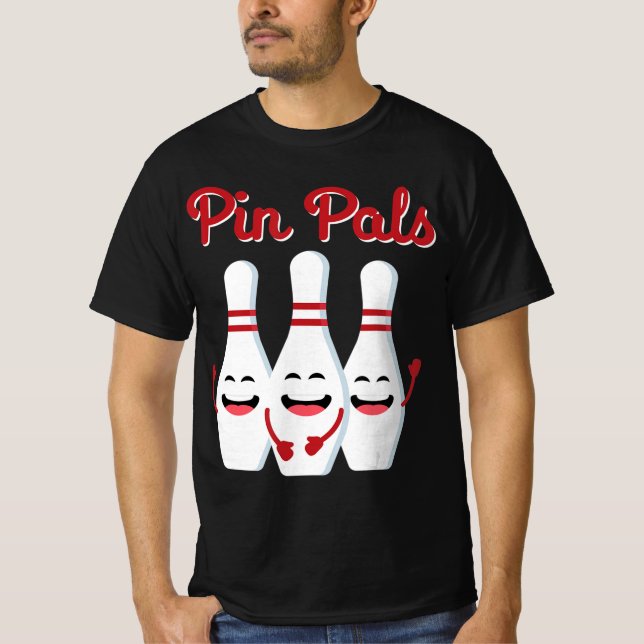 Button Pals Niedlicher Bowling für Männer Frauen u T-Shirt (Vorderseite)