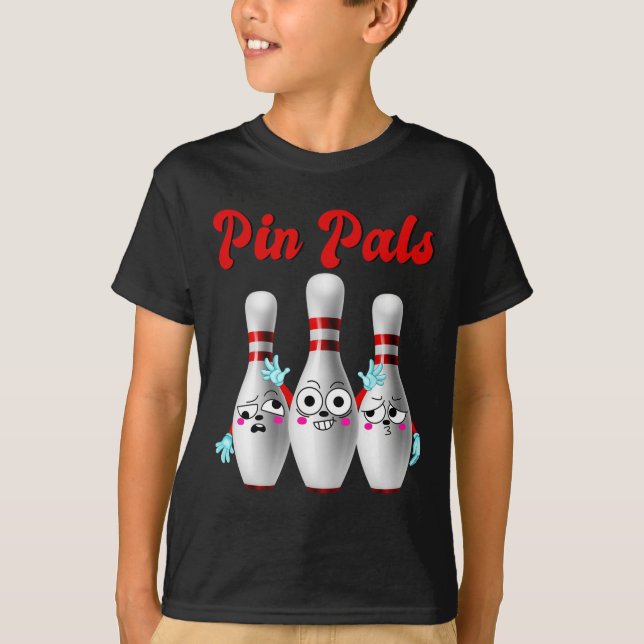 Button Pals Niedliches Bowling Shirt für Männer Fr (Vorderseite)