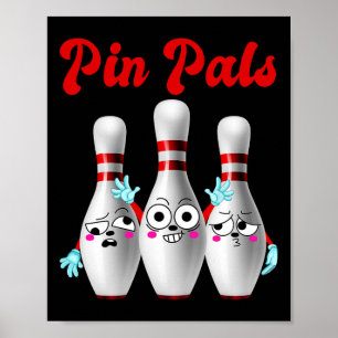 Button Pals Niedliches Bowling Shirt für Männer Fr Poster