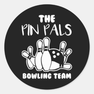 Button Pals Team Bowling Runder Aufkleber