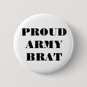 Button Proud Army Brat