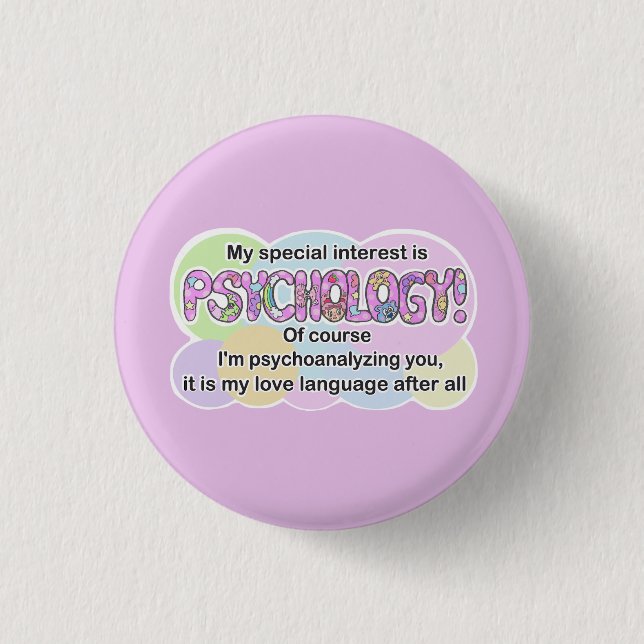 Button, Psychology Love Language (ADHD, Autistic) Button (Vorderseite)