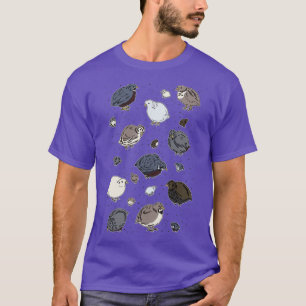 Button Quail Muster T-Shirt
