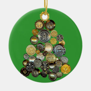 Button Sammler Weihnachtsdekoration Keramik Ornament